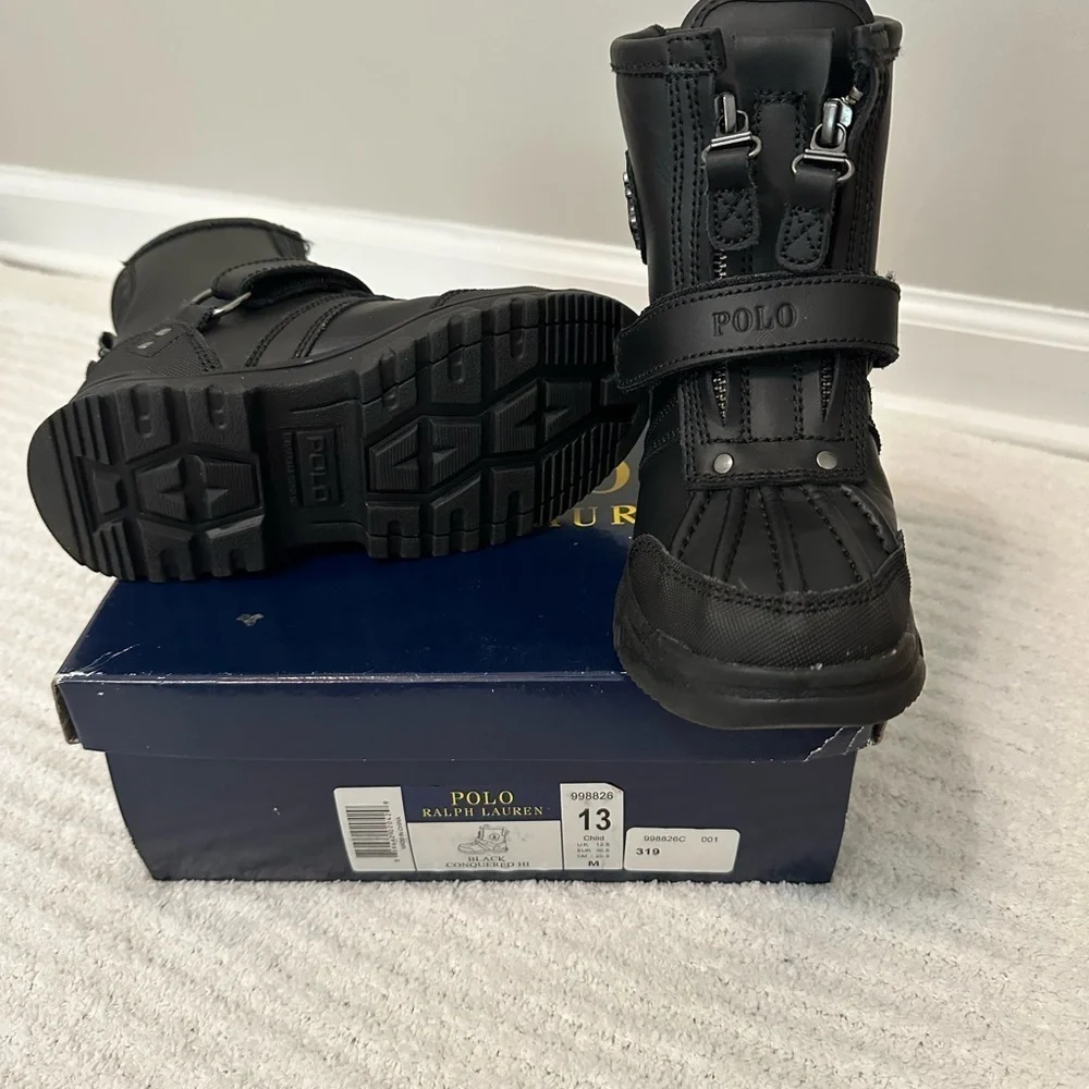 NWOT POLO RALPH LAUREN BLACK KIDS CONQUERED HI